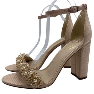 Sam Edelman Shoes Yaro Perla Heels Warm Tan Pearl Feminine Chic Formal Size 9